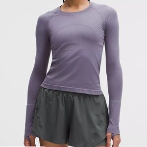 Lululemon Lavender (Grape Mist)Longsleeve Swiftly Tech Shirt Size 6